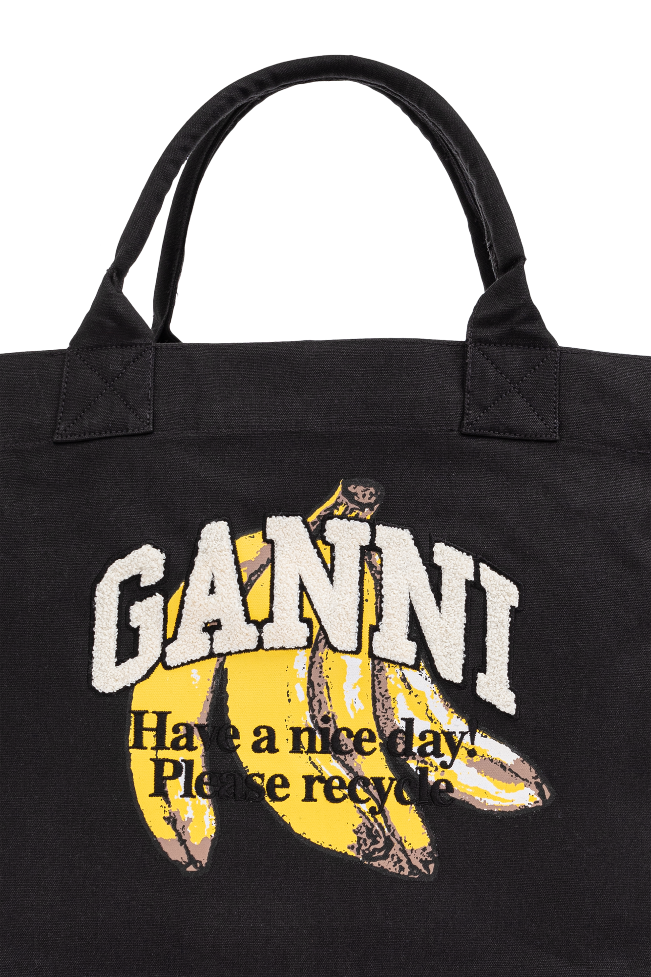 Black Shopper bag XXL Ganni - Vitkac AS